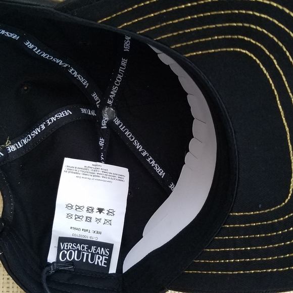 New Men's "Versace Couture" Black Baseball Cap - Picture 8 of 9